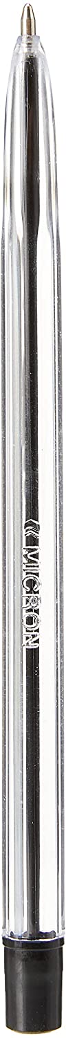 Micron Ballpoint Pens Black Biros 20 Boxed