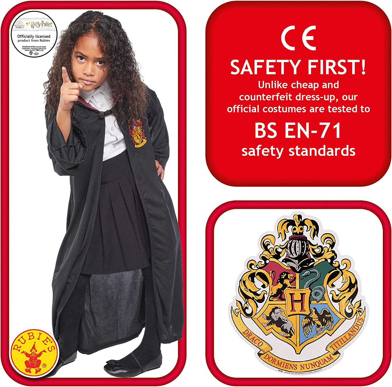 Rubie's Official Harry Potter Gryffindor Classic Robe Costume, Childs Fancy Dress