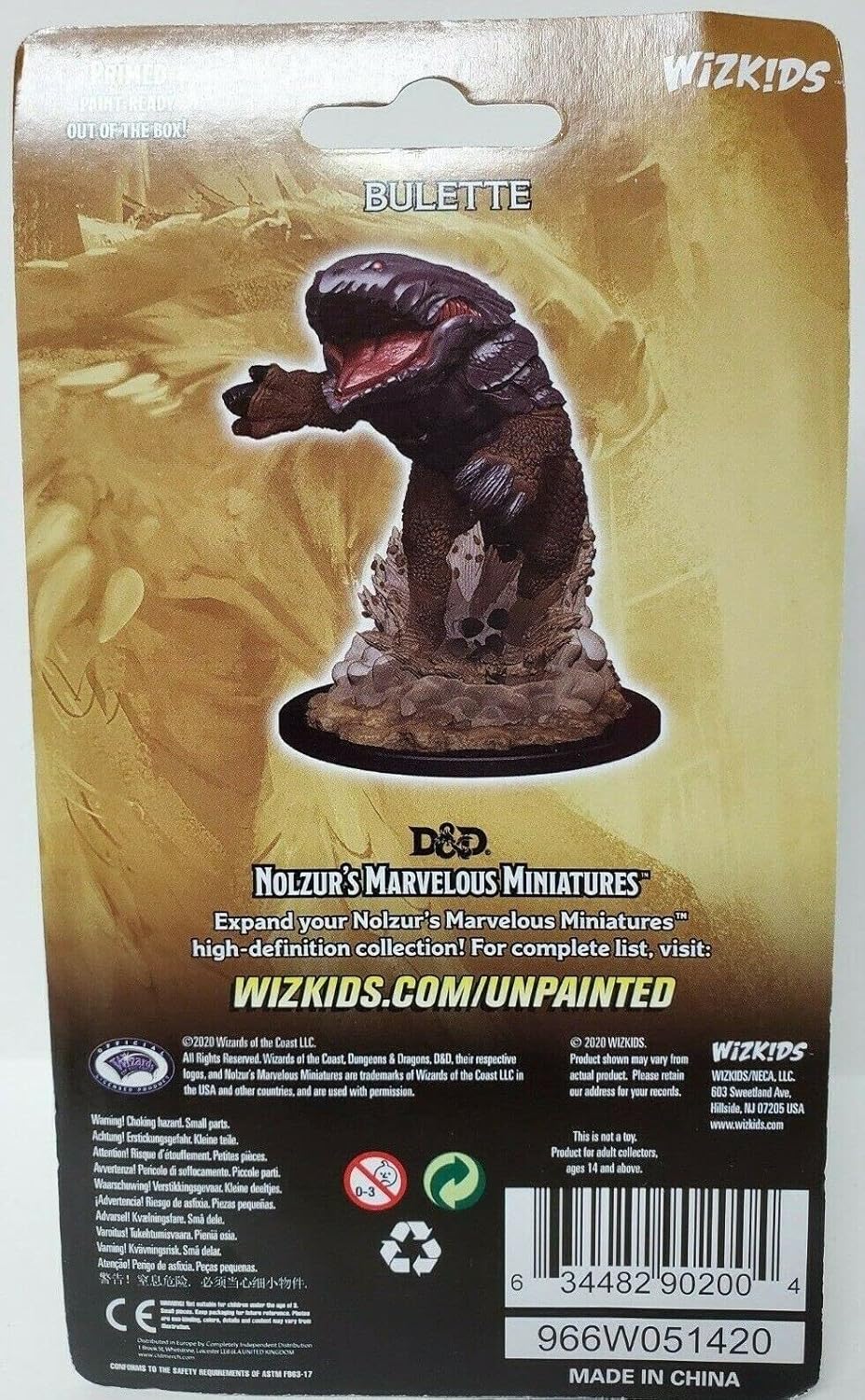 D&D Unpainted Miniatures WizKids Bulette
