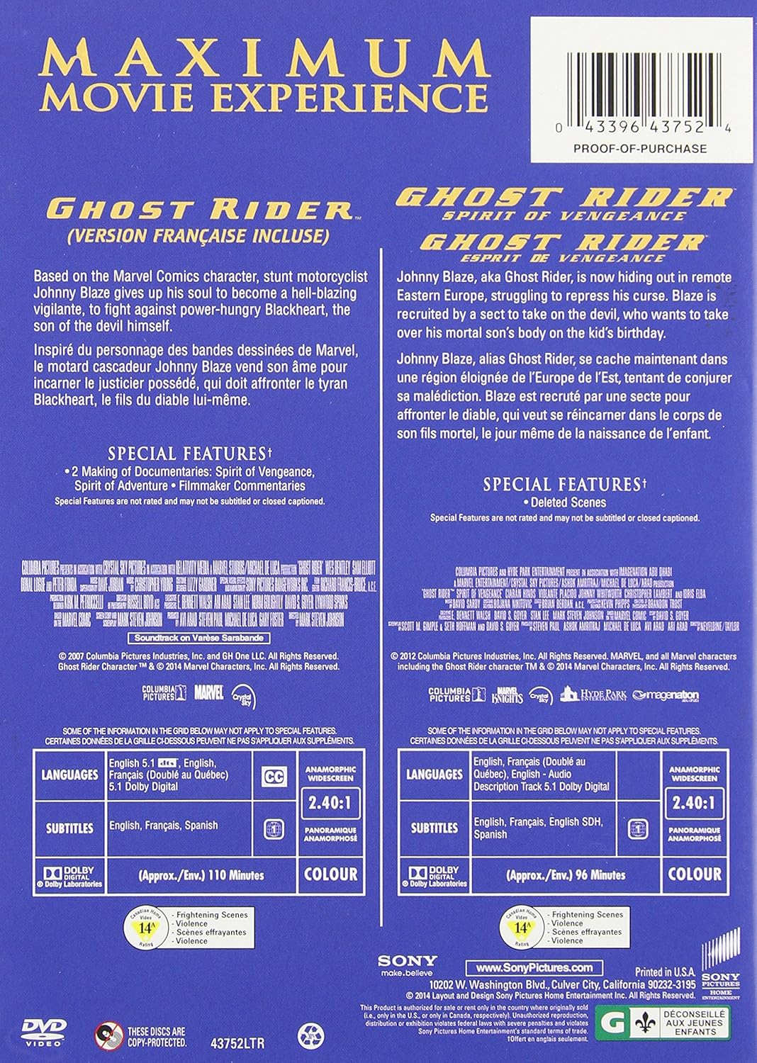 Ghost Rider / Ghost Rider: Spirit Of Vengeance (Double Feature