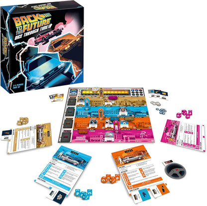 Ravensburger Back to the Future Immersive Family Strategy Board Games for Adults and Kids Age 10 Years Up - Dice Through Time