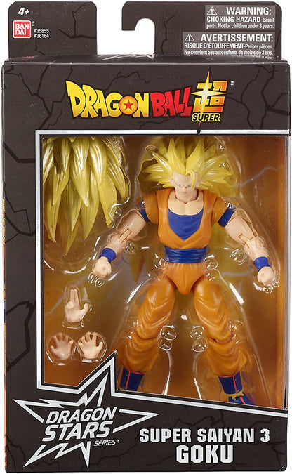 DRAGON BALL Bandai Dragon Stars Figures Super Saiyan 3 Goku | 17cm Articulated Figure | Bandai Dragon Stars Anime Figures SS3 Goku Toy | Anime Gifts And Anime Merch