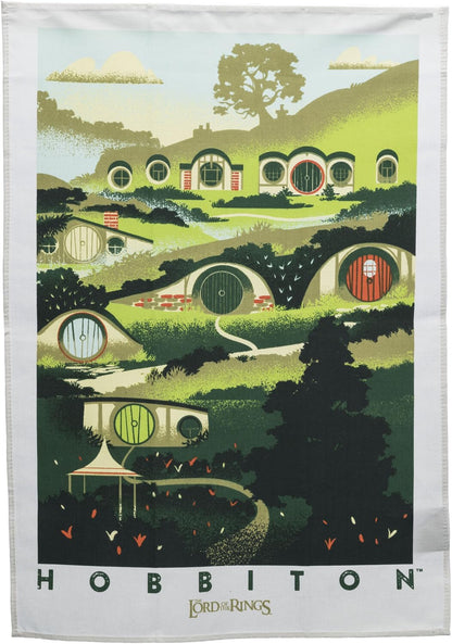 LOTR: TEA TOWEL - RIVENDELL & HOBBITON 2PK