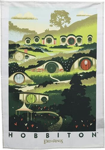LOTR: TEA TOWEL - RIVENDELL & HOBBITON 2PK