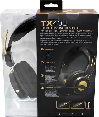 Gioteck TX-40 S Wired Stereo Gaming Headset (Black/Bronze