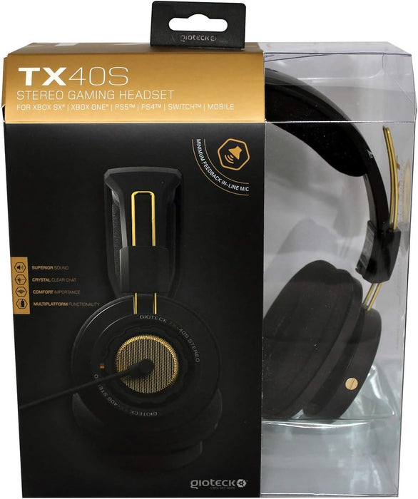 Gioteck TX-40 S Wired Stereo Gaming Headset (Black/Bronze