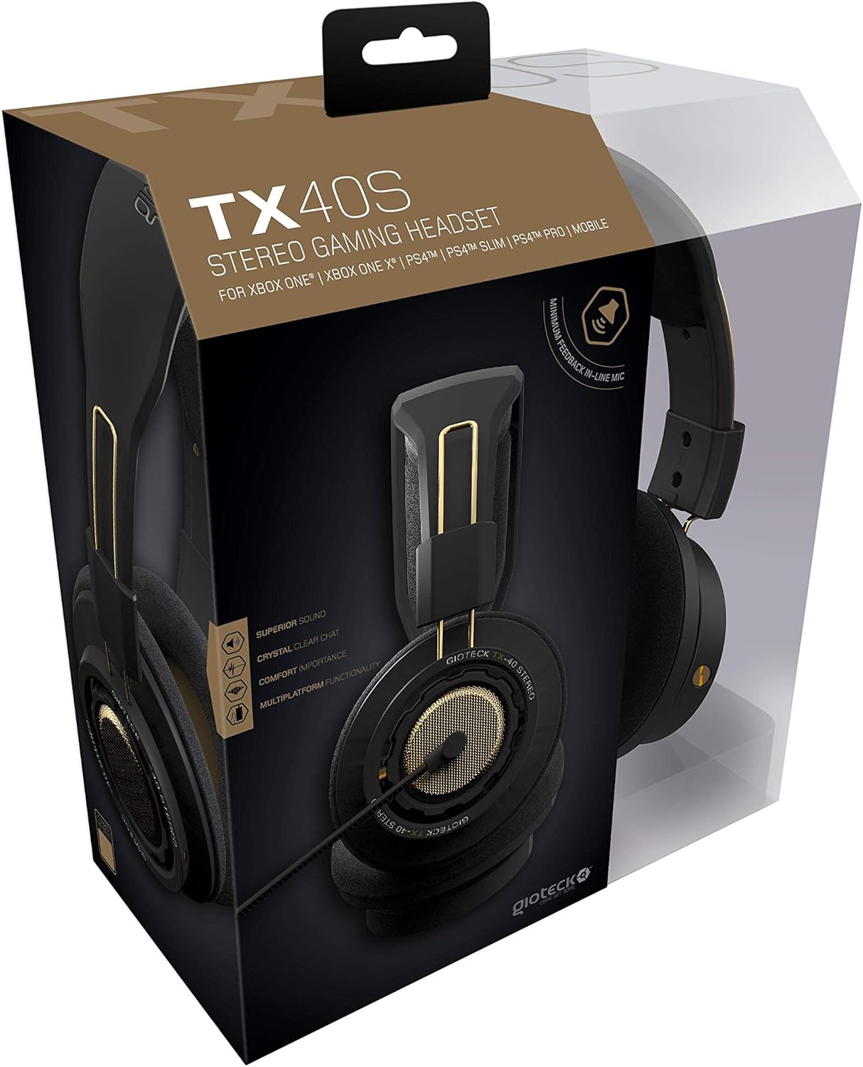 Gioteck TX-40 S Wired Stereo Gaming Headset (Black/Bronze
