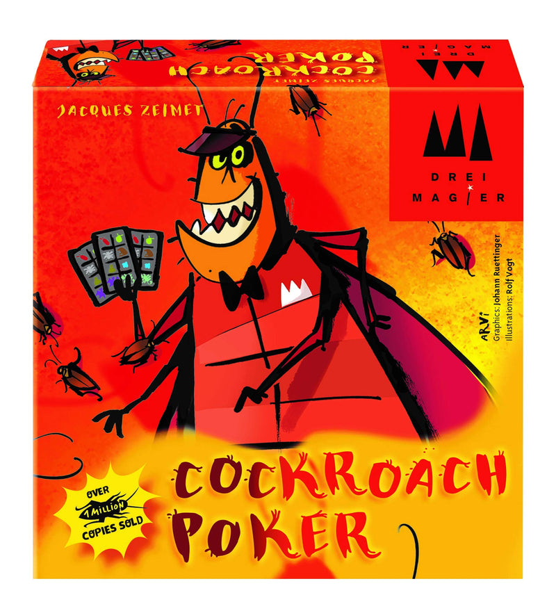 Schmidt | Cockroach Poker | Card Game | Ages 8+ | 2-6 Players | 15 Minutes Playing Time, Orange