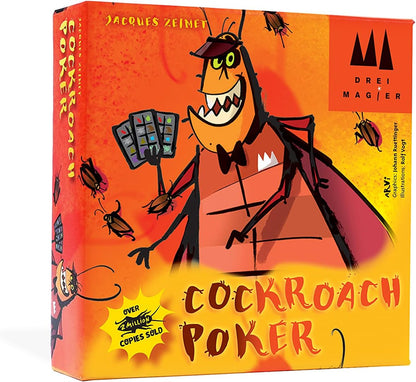 Schmidt | Cockroach Poker | Card Game | Ages 8+ | 2-6 Players | 15 Minutes Playing Time, Orange