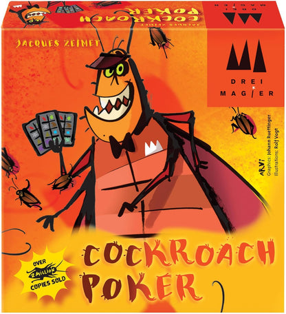 Schmidt | Cockroach Poker | Card Game | Ages 8+ | 2-6 Players | 15 Minutes Playing Time, Orange