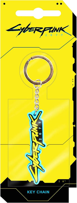 JINX Cyberpunk 2077: Logo Rubber Keychain Multicolore,One Size,JX10658