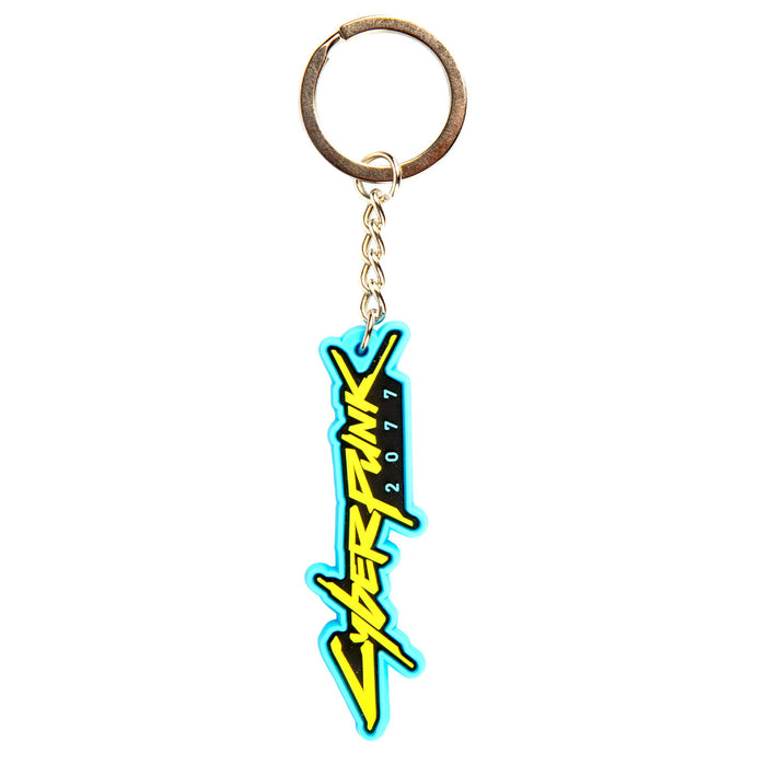 JINX Cyberpunk 2077: Logo Rubber Keychain Multicolore,One Size,JX10658