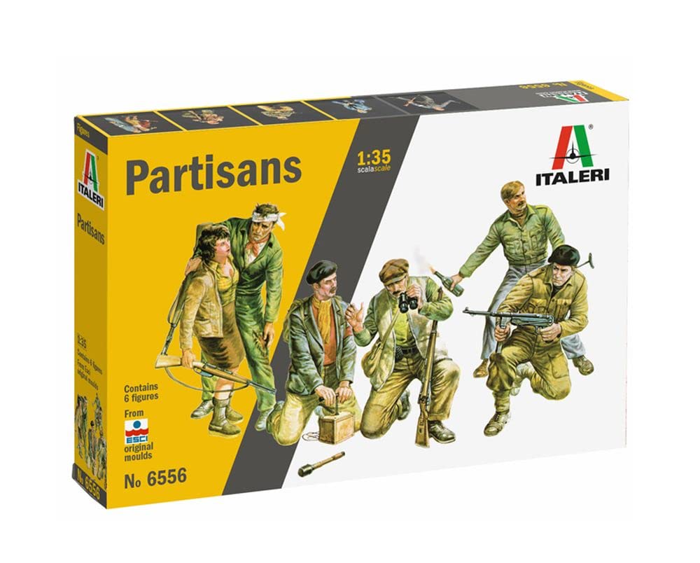 Italeri 6556S 1:35 Partisans - Faithful Replica, Model Making, Crafts, Hobbies, Gluing, Plastic kit, Assembly, Figure Set, unpainted