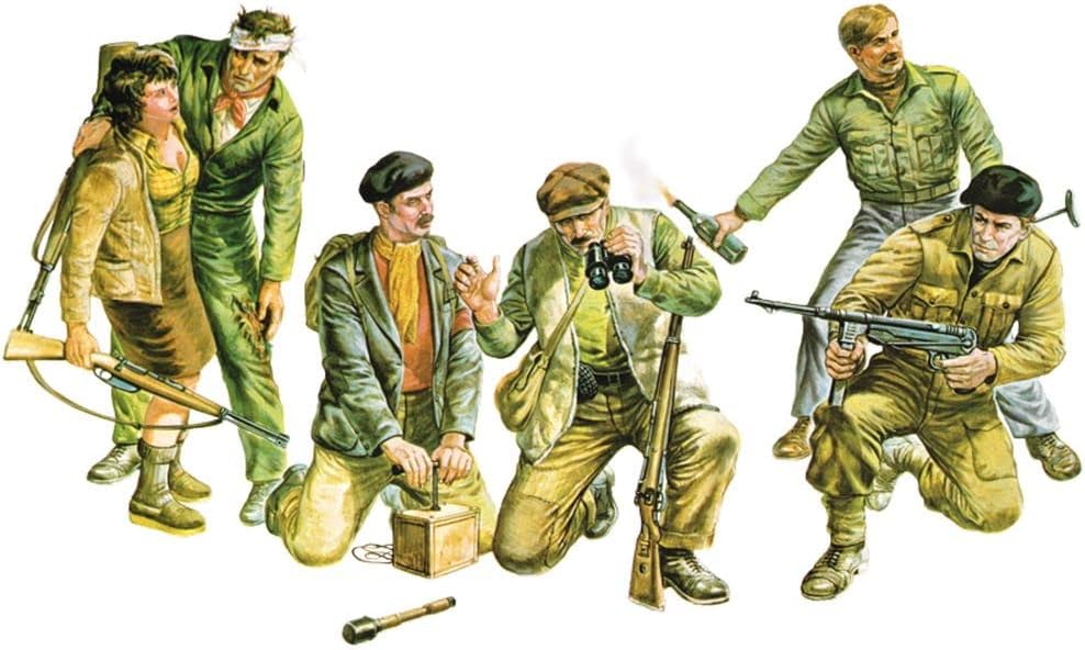 Italeri 6556S 1:35 Partisans - Faithful Replica, Model Making, Crafts, Hobbies, Gluing, Plastic kit, Assembly, Figure Set, unpainted
