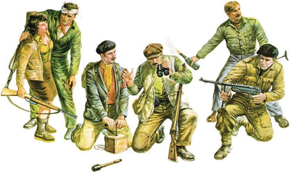 Italeri 6556S 1:35 Partisans - Faithful Replica, Model Making, Crafts, Hobbies, Gluing, Plastic kit, Assembly, Figure Set, unpainted