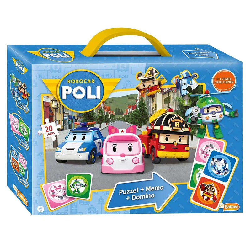 Robocar poli - 3 in 1 Box (Puzzel+Memo+Domino