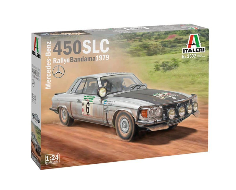 Italeri Benz 3632S 1:24 Mercedes 450 SLC Rally d Bandama'79-réplica Fiel, modelismo, Hobby, encolado, Kit de plástico, Montaje, Multicolor (3632
