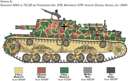 Italeri 6569S 1:35 Semovente M42 da 75/18 mm, Model Building, self-Assembly, Craft, Hobby, Gluing, Plastic kit, Detailed