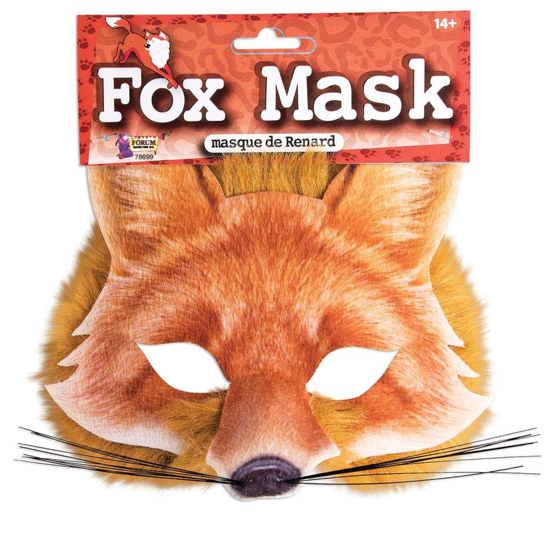 Forum Novelties X78699 Artificial fake/faux/artificial fur Fox Face Mask, Orange, One Size