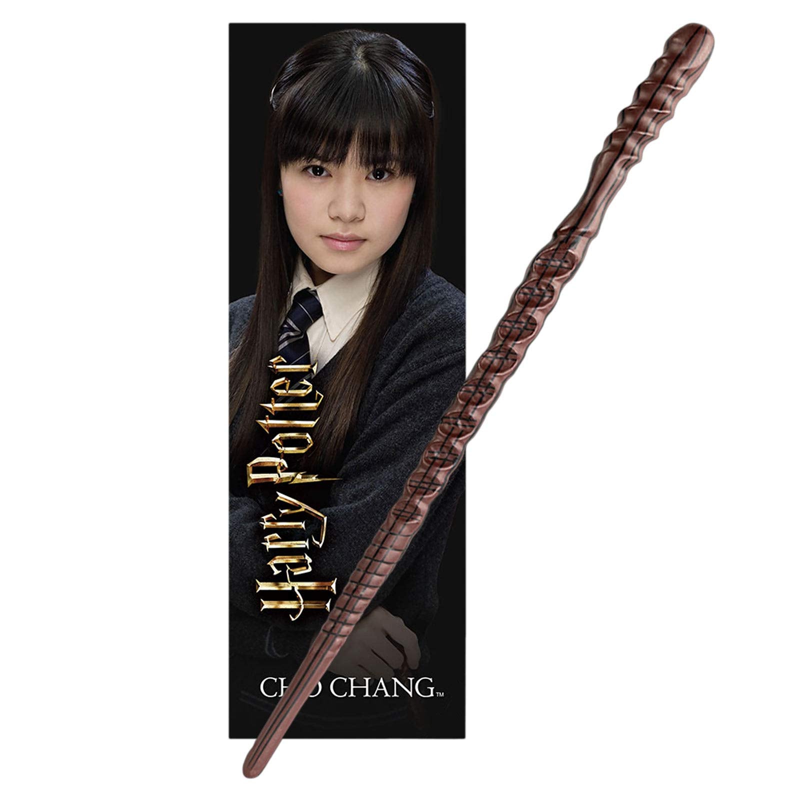 Noble Collection Varita de PVC de 30 cm de la colección Noble Cho Chang con marcador prismático (1, NN6324