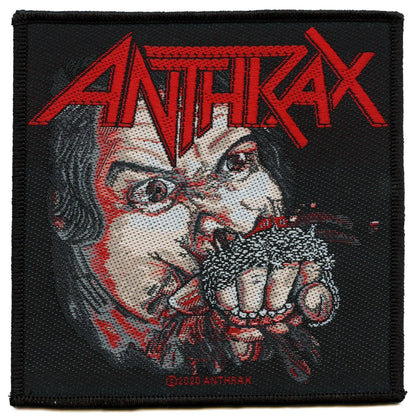 Razamataz Anthrax - Fistfull of Metal Patch 10cm x 10cm Black