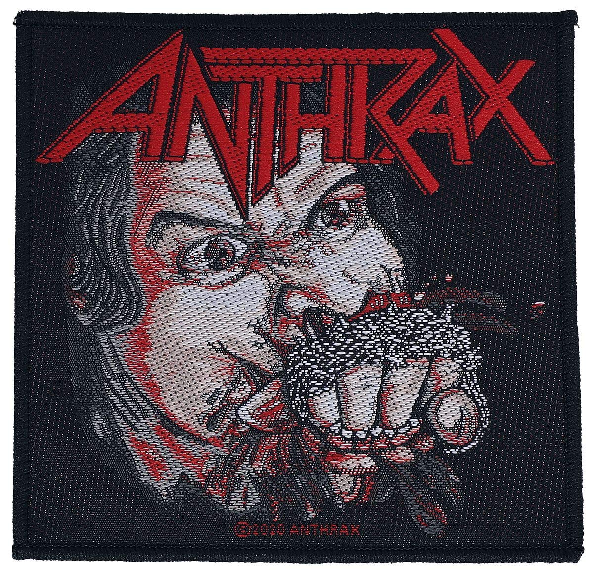 Razamataz Anthrax - Fistfull of Metal Patch 10cm x 10cm Black