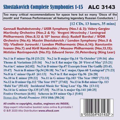Shostakovich: Complete Symphonies; Legendary Russian Conductors