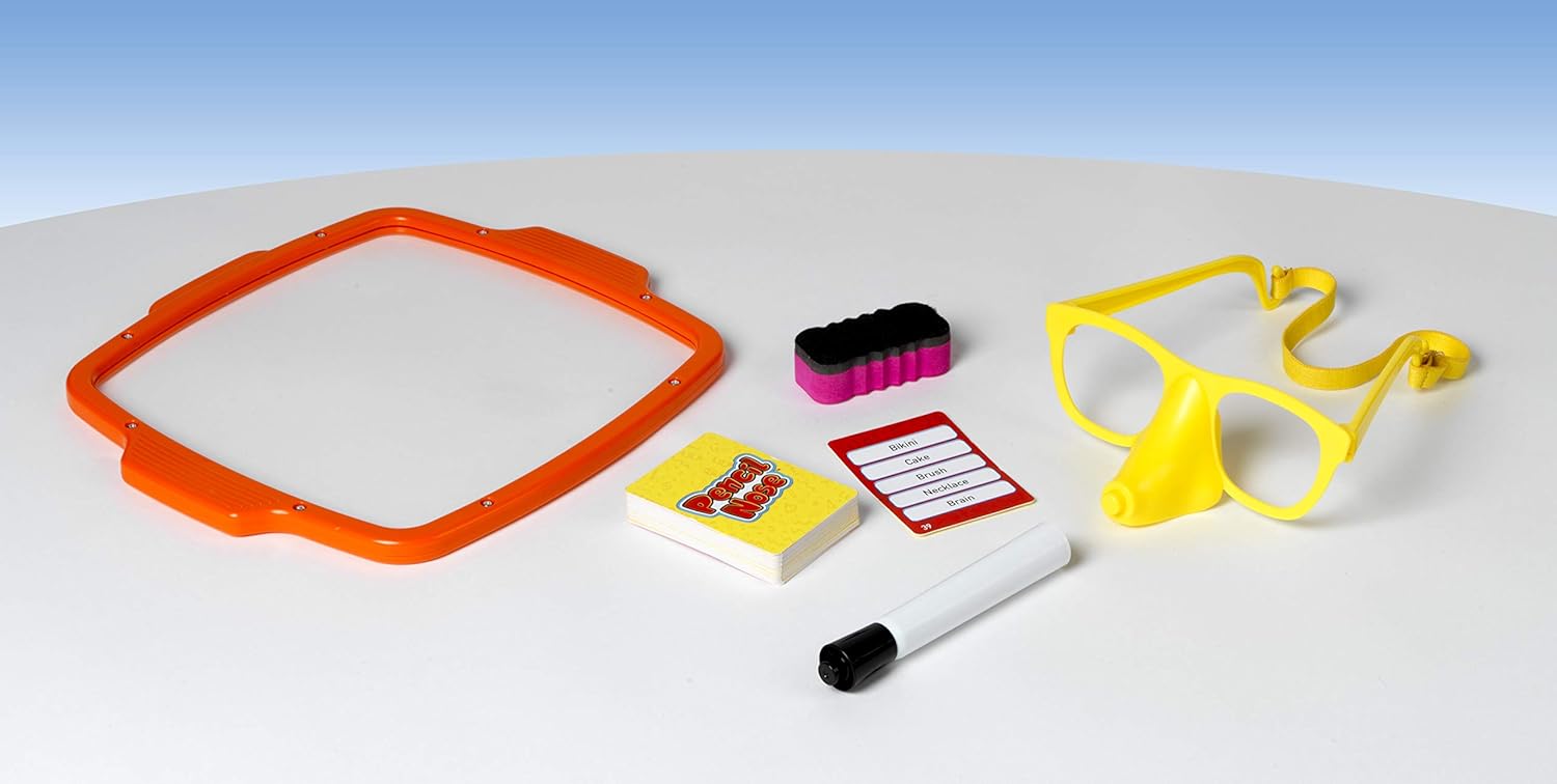 IDEAL | Pencil Nose: The hilarious drawing game that’s not to be sniffed at! | Family Games | For 3+ Players | Ages 8+, Red