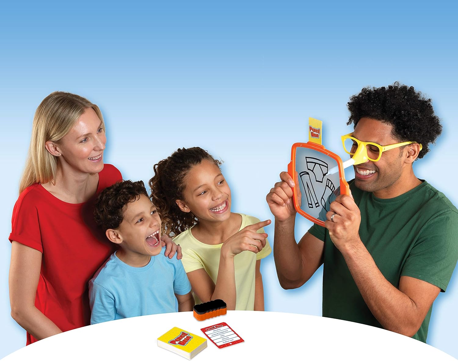 IDEAL | Pencil Nose: The hilarious drawing game that’s not to be sniffed at! | Family Games | For 3+ Players | Ages 8+, Red