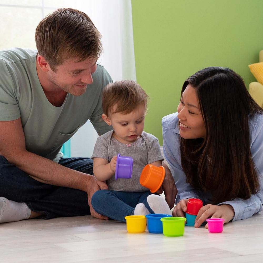 LAMAZE - Pile And Play Stacking Cups - Stacking And Nesting Toy Set - Stacking Cups for Babys - Colourful Toys of Babys, Multicoloured , From 0 Months +