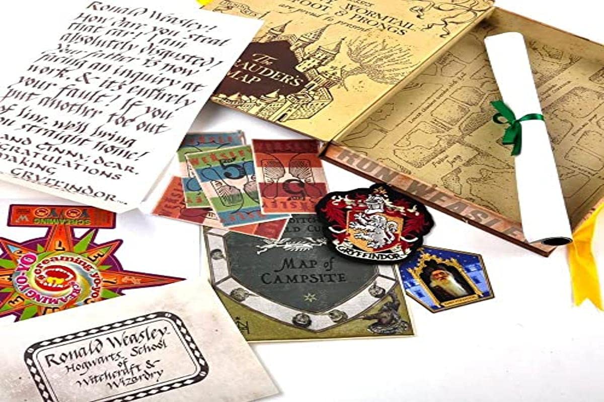 The Noble Collection Harry Potter Ron Artefact Box - 11in (28cm) Box Includes 7 Replica Items - Officially Licensed Harry Potter Film Set Movie Props Gifts