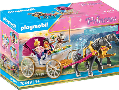 Playmobil 70449 Princess with Horse-Drawn Carriage, Magical world for princes and princesses, fun imaginative role play, playset suitable for children ages 4+ Single
