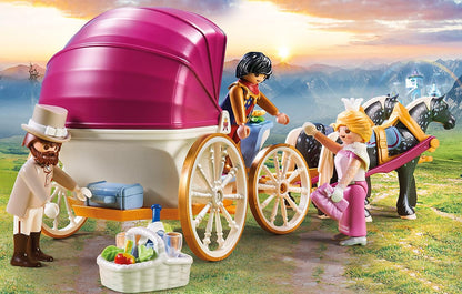 Playmobil 70449 Princess with Horse-Drawn Carriage, Magical world for princes and princesses, fun imaginative role play, playset suitable for children ages 4+ Single