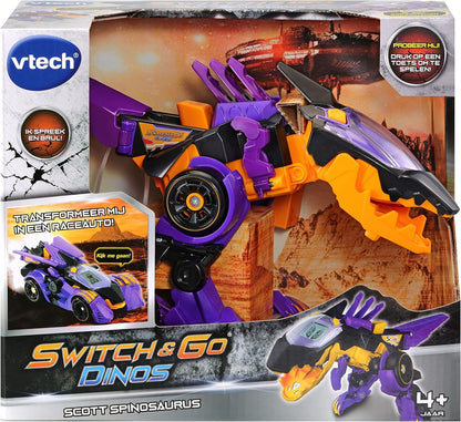 Vtech 3417761952238 Switch & Go Dino's Scott SPDucatrus - Speelgoeddinosaurus - interactieve animaties - 4 tot 8 jaar, taal Nederlands