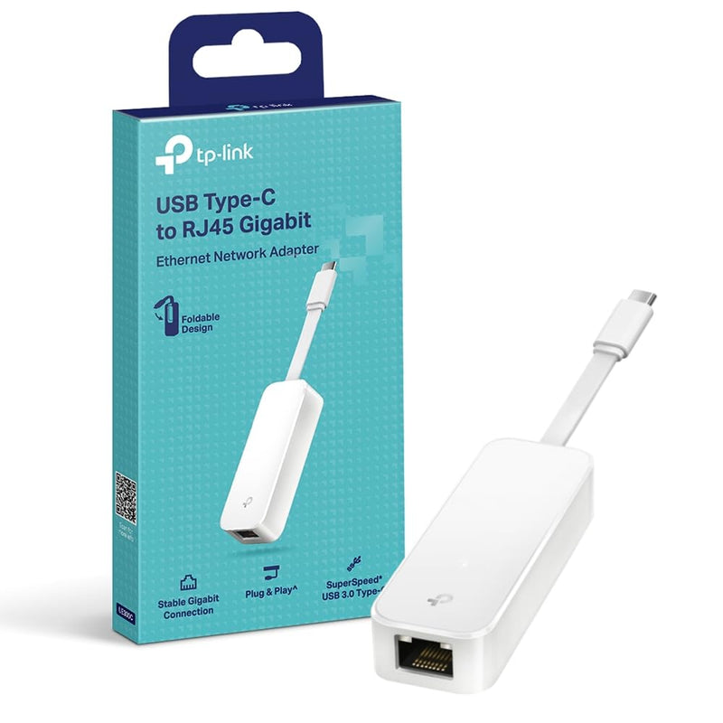 TP-Link USB Type-C to RJ45 Gigabit Ethernet Network Adapter, USB 3.0 ideal for Ultrabook, Chromebook, Laptop, Desktop, Plug & Play for Windows11/ 10, Mac OS X (10.9+), Chrome OS, Linux OS(UE300C