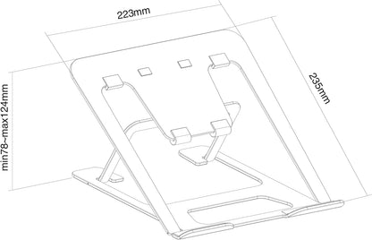 Neomounts by Newstar NSLS085BLACK - Notebook stand - black
