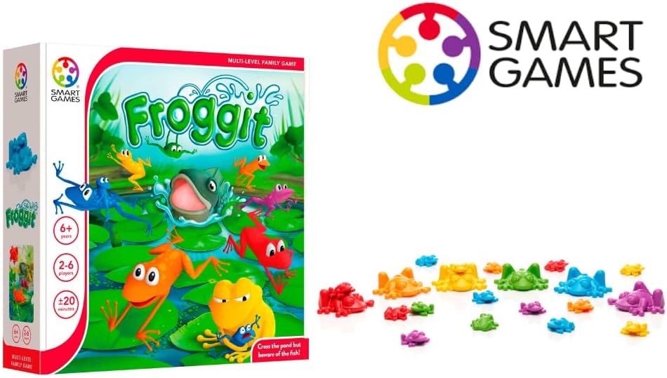 Smart Games - Froggit, Multi-Level Family Board Game, 2 - 6 Players, 6+ Years