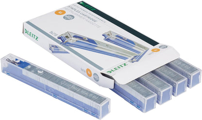 Leitz 55910000 K6 Power Performance Stapler Cartridge, 25 Sheet Capacity, Strong Steel, 1050 Staples, Length 6 mm - Blue