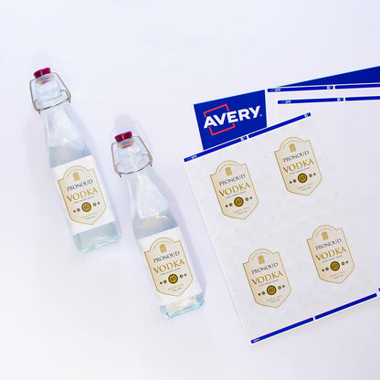 Avery L7169 Self Adhesive Parcel Shipping Labels, Laser Printers, 4 Labels Per A4 Sheet, 400 Labels, UltraGrip, white