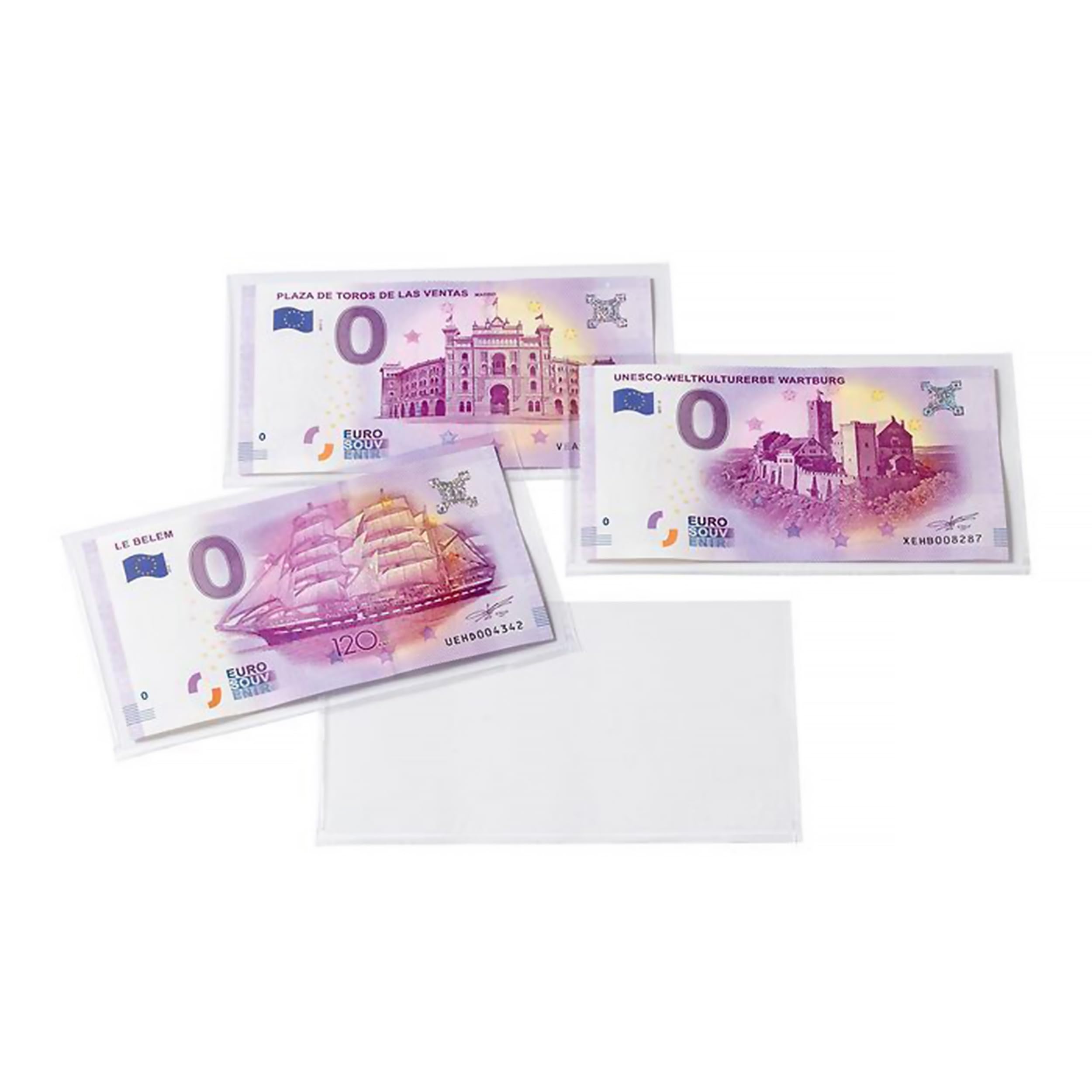 `Basic Sleeves For Banknotes And Euro Souvenir Notes, 140 X 80 Mm, Pack Of 50`