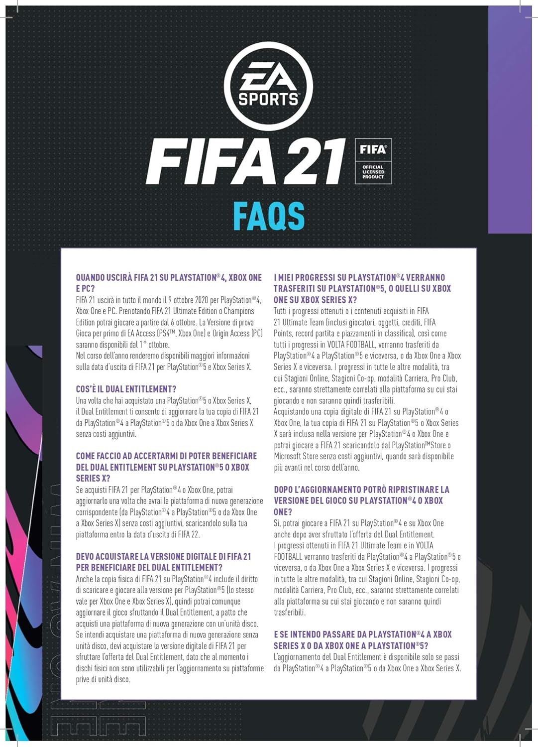 Fifa 21- Xbox One, include upgrade per Xbox Series X
