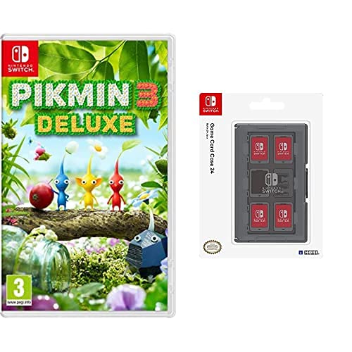 Pikmin 3 Deluxe (Nintendo Switch) & HORI Switch Game Card Case - Black (Nintendo Switch