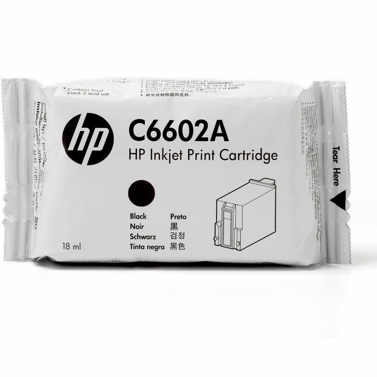 HP C6602A Standard Ink Cartridge, Black, Pack of 1