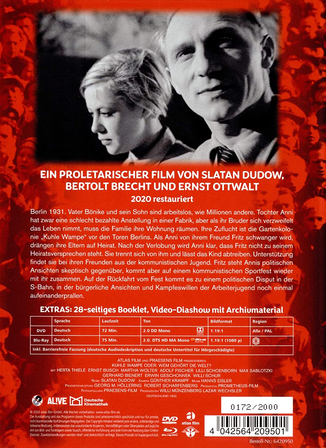 DUDOW, SLATAN - KUHLE WAMPE ODER: WEM GEHORT DIE WELT? - LIMITIERTES UND NUMMERIERTES MEDIABOOK