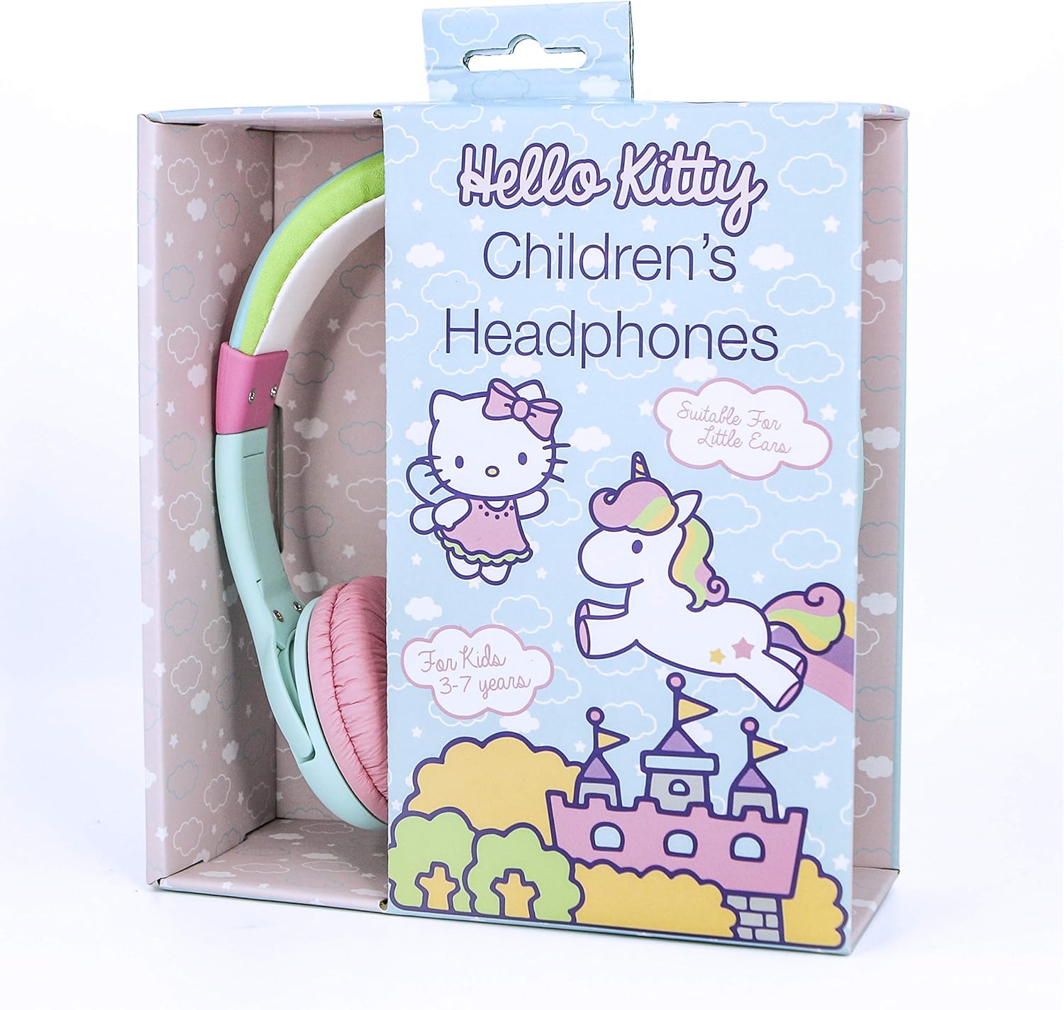 OTL Technologies Hello Kitty Rainbow Wired Headphones for Kids | Ages 3 to 7 Years, Model HK0760, 3.5mm Jack, Adjustable Headband