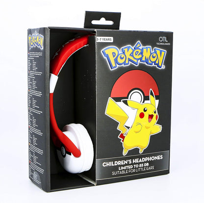 OTL Technologies PK0758 Kids Headphones - Pokémon Pokéball Wired Headphones for Ages 3-7 Years