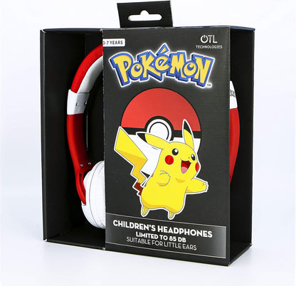 OTL Technologies PK0758 Kids Headphones - Pokémon Pokéball Wired Headphones for Ages 3-7 Years