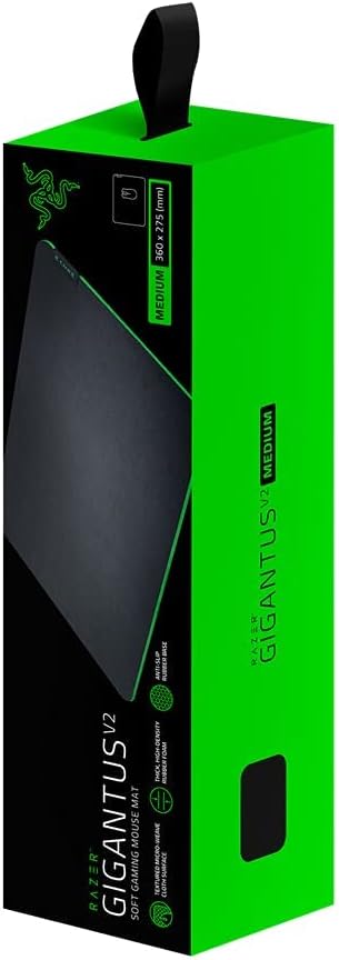 Razer Gigantus V2 Medium - Soft Medium Gaming Mouse Mat for Speed and Control (Non-Slip Rubber, Textured Micro-Weave Cloth, 36 x 27 x 0.3cm) Black