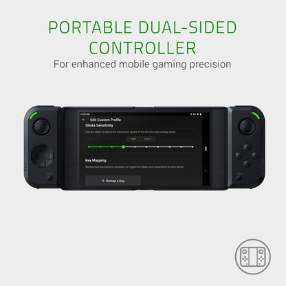 Razer Junglecat - Option A - Portable Dual-Sided Gaming Controller for Android One Size,Black
