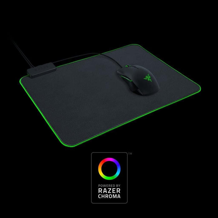 Razer Goliathus Chroma - Soft Gaming Mouse Mat with RGB Lighting (Cable Holder, Fabric Surface, Non-Slip, Quilted Edge, Optimized for all Mice) Black Goliathus Chroma Medium RGB Chroma